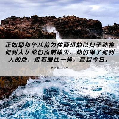 Picture 06 - 申 命 记 2:22 CUVS - 正 如 耶 和 华 从 前 为 住 西 珥 的 - Bible Verse Picture