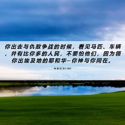 Picture 06 - 申 命 记 20:1 CUVS - 你 出 去 与 仇 敌 争 战 的 时 候 ， - Bible Verse Picture
