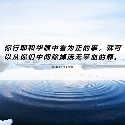 Picture 06 - 申 命 记 21:9 CUVS - 你 行 耶 和 华 眼 中 看 为 正 的 事 - Bible Verse Picture