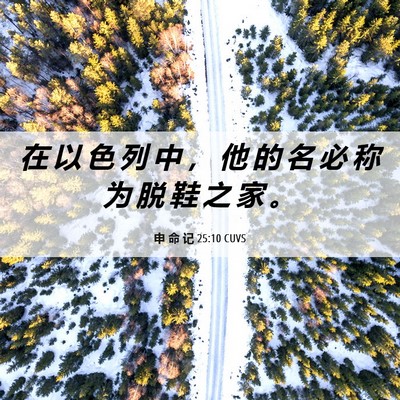 Picture 06 - 申 命 记 25:10 CUVS - 在 以 色 列 中 ， 他 的 名 必 称 为 - Bible Verse Picture
