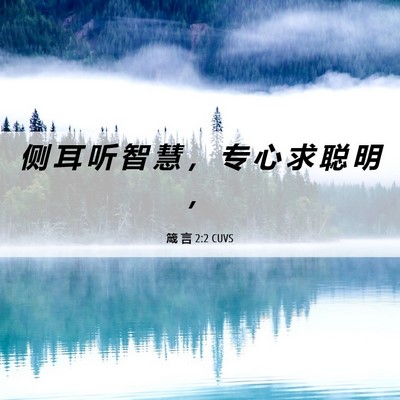 Picture 06 - 箴 言 2:2 CUVS - 侧 耳 听 智 慧 ， 专 心 求 聪 明 - Bible Verse Picture