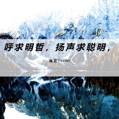 Picture 06 - 箴 言 2:3 CUVS - 呼 求 明 哲 ， 扬 声 求 聪 明 - Bible Verse Picture