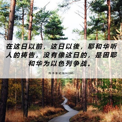 Picture 06 - 约 书 亚 记 10:14 CUVS - 在 这 日 以 前 ， 这 日 以 後 ， 耶 - Bible Verse Picture