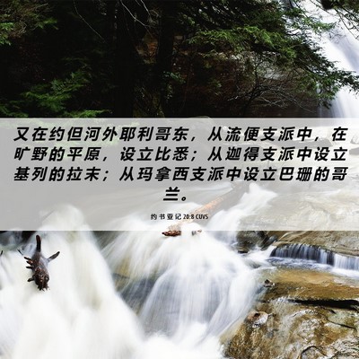 Picture 06 - 约 书 亚 记 20:8 CUVS - 又 在 约 但 河 外 耶 利 哥 东 ， 从 - Bible Verse Picture