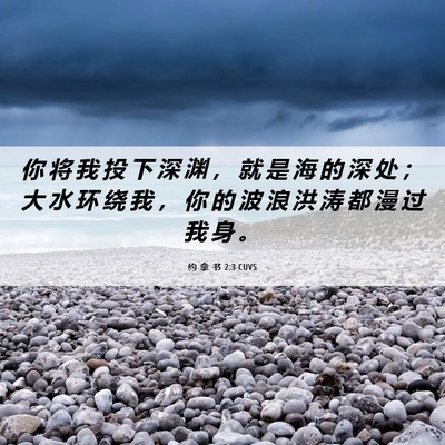 Picture 06 - 约 拿 书 2:3 CUVS - 你 将 我 投 下 深 渊 ， 就 是 海 的 - Bible Verse Picture