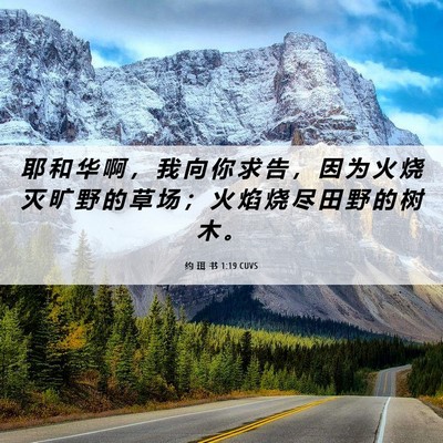 Picture 06 - 约 珥 书 1:19 CUVS - 耶 和 华 啊 ， 我 向 你 求 告 ， 因 - Bible Verse Picture