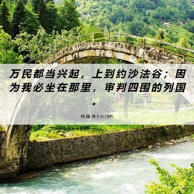 Picture 06 - 约 珥 书 3:12 CUVS - 万 民 都 当 兴 起 ， 上 到 约 沙 法 - Bible Verse Picture