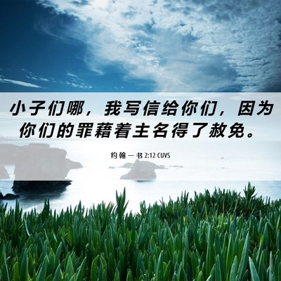 Picture 06 - 约 翰 一 书 2:12 CUVS - 小 子 们 哪 ， 我 写 信 给 你 们 ， - Bible Verse Picture