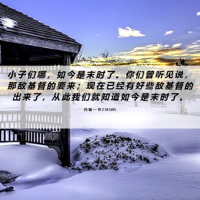 Picture 06 - 约 翰 一 书 2:18 CUVS - 小 子 们 哪 ， 如 今 是 末 时 了 。 - Bible Verse Picture