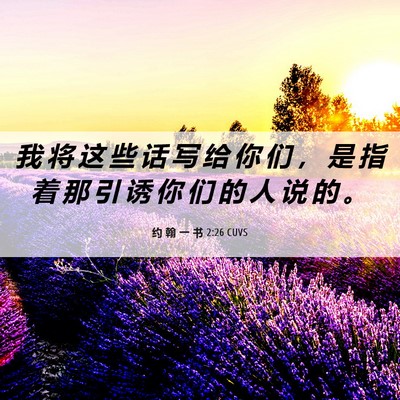 Picture 06 - 约 翰 一 书 2:26 CUVS - 我 将 这 些 话 写 给 你 们 ， 是 指 - Bible Verse Picture