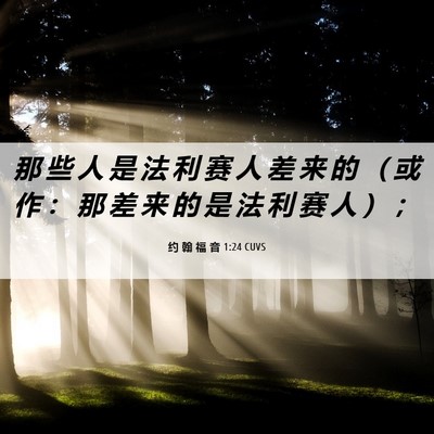 Picture 06 - 约 翰 福 音 1:24 CUVS - 那 些 人 是 法 利 赛 人 差 来 的 （ - Bible Verse Picture