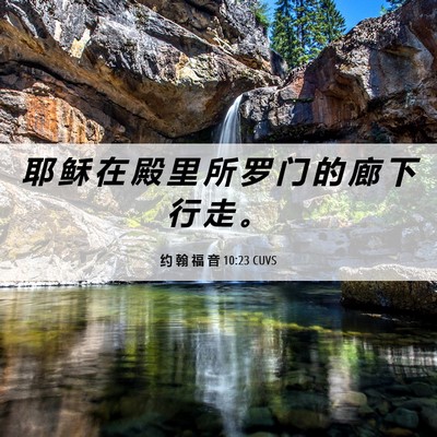 Picture 06 - 约 翰 福 音 10:23 CUVS - 耶 稣 在 殿 里 所 罗 门 的 廊 下 行 - Bible Verse Picture