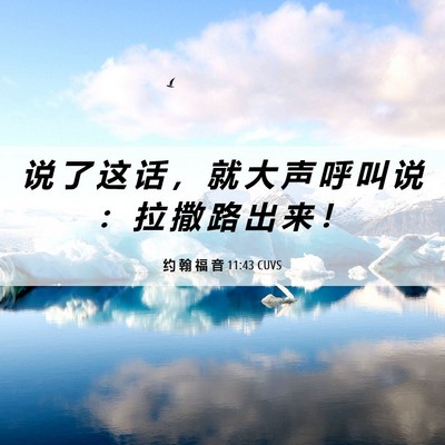 Picture 06 - 约 翰 福 音 11:43 CUVS - 说 了 这 话 ， 就 大 声 呼 叫 说 ： - Bible Verse Picture