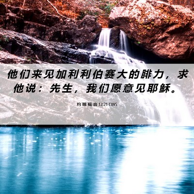 Picture 06 - 约 翰 福 音 12:21 CUVS - 他 们 来 见 加 利 利 伯 赛 大 的 腓 - Bible Verse Picture