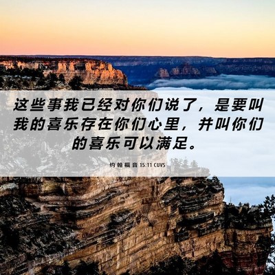 Picture 06 - 约 翰 福 音 15:11 CUVS - 这 些 事 我 已 经 对 你 们 说 了 ， - Bible Verse Picture