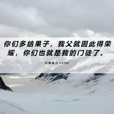 Picture 06 - 约 翰 福 音 15:8 CUVS - 你 们 多 结 果 子 ， 我 父 就 因 此 - Bible Verse Picture