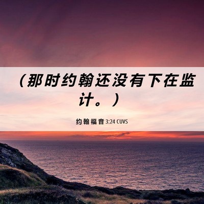 Picture 06 - 约 翰 福 音 3:24 CUVS - （ 那 时 约 翰 还 没 有 下 在 监 计 - Bible Verse Picture