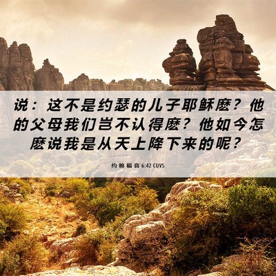 Picture 06 - 约 翰 福 音 6:42 CUVS - 说 ： 这 不 是 约 瑟 的 儿 子 耶 稣 - Bible Verse Picture