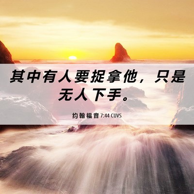 Picture 06 - 约 翰 福 音 7:44 CUVS - 其 中 有 人 要 捉 拿 他 ， 只 是 无 - Bible Verse Picture