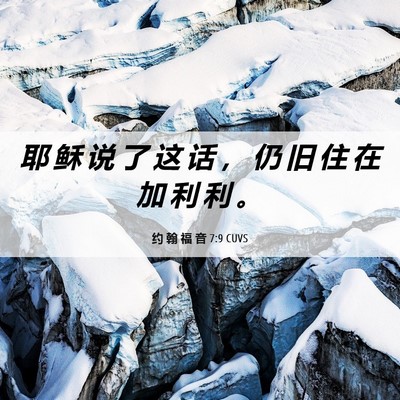 Picture 06 - 约 翰 福 音 7:9 CUVS - 耶 稣 说 了 这 话 ， 仍 旧 住 在 加 - Bible Verse Picture