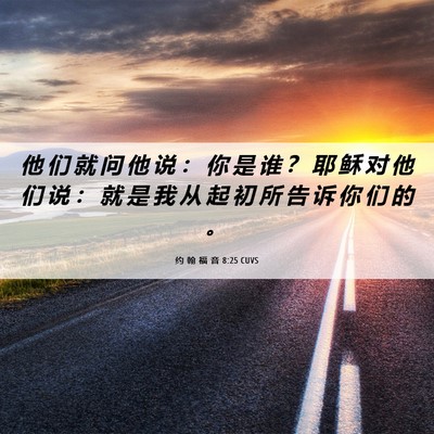 Picture 06 - 约 翰 福 音 8:25 CUVS - 他 们 就 问 他 说 ： 你 是 谁 ？ 耶 - Bible Verse Picture