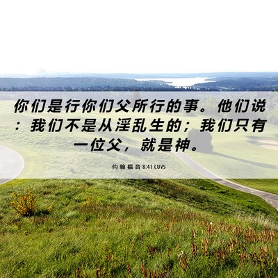 Picture 06 - 约 翰 福 音 8:41 CUVS - 你 们 是 行 你 们 父 所 行 的 事 。 - Bible Verse Picture