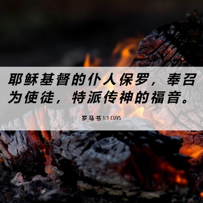 Picture 06 - 罗 马 书 1:1 CUVS - 耶 稣 基 督 的 仆 人 保 罗 ， 奉 召 - Bible Verse Picture