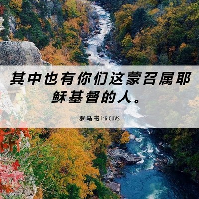 Picture 06 - 罗 马 书 1:6 CUVS - 其 中 也 有 你 们 这 蒙 召 属 耶 稣 - Bible Verse Picture
