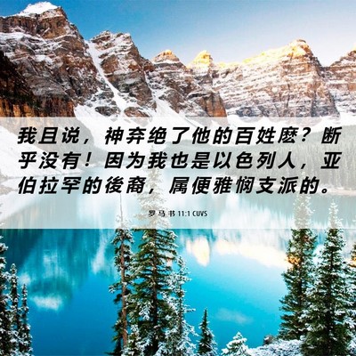 Picture 06 - 罗 马 书 11:1 CUVS - 我 且 说 ， 神 弃 绝 了 他 的 百 姓 - Bible Verse Picture