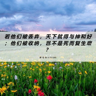 Picture 06 - 罗 马 书 11:15 CUVS - 若 他 们 被 丢 弃 ， 天 下 就 得 与 - Bible Verse Picture