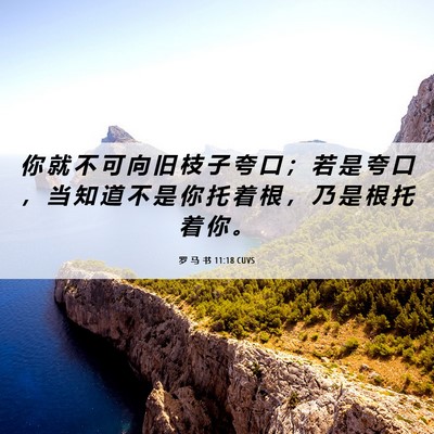 Picture 06 - 罗 马 书 11:18 CUVS - 你 就 不 可 向 旧 枝 子 夸 口 ； 若 - Bible Verse Picture