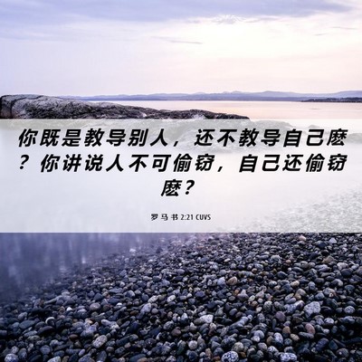 Picture 06 - 罗 马 书 2:21 CUVS - 你 既 是 教 导 别 人 ， 还 不 教 导 - Bible Verse Picture