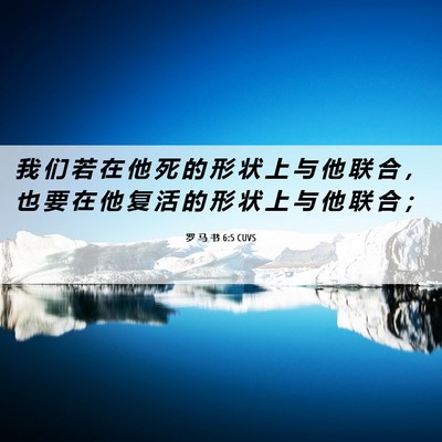 Picture 06 - 罗 马 书 6:5 CUVS - 我 们 若 在 他 死 的 形 状 上 与 他 - Bible Verse Picture