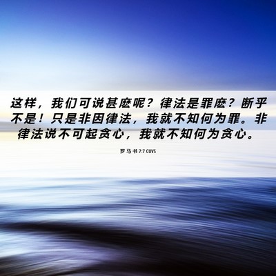 Picture 06 - 罗 马 书 7:7 CUVS - 这 样 ， 我 们 可 说 甚 麽 呢 ？ 律 - Bible Verse Picture