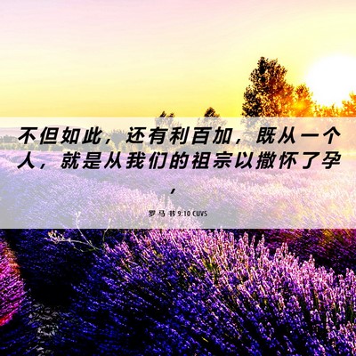 Picture 06 - 罗 马 书 9:10 CUVS - 不 但 如 此 ， 还 有 利 百 加 ， 既 - Bible Verse Picture