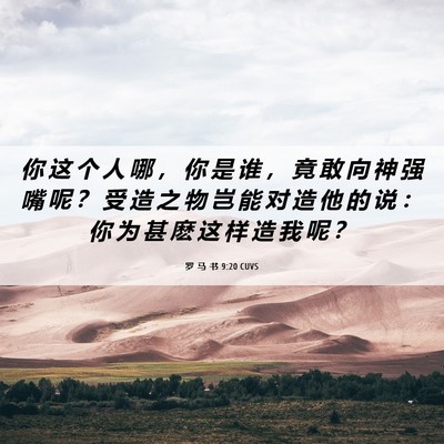 Picture 06 - 罗 马 书 9:20 CUVS - 你 这 个 人 哪 ， 你 是 谁 ， 竟 敢 - Bible Verse Picture