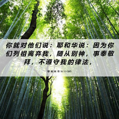 Picture 06 - 耶 利 米 书 16:11 CUVS - 你 就 对 他 们 说 ： 耶 和 华 说 ： - Bible Verse Picture