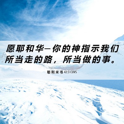Picture 06 - 耶 利 米 书 42:3 CUVS - 愿 耶 和 华 ─ 你 的 神 指 示 我 们 - Bible Verse Picture