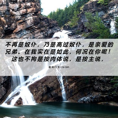 Picture 06 - 腓 利 门 书 1:16 CUVS - 不 再 是 奴 仆 ， 乃 是 高 过 奴 仆 - Bible Verse Picture