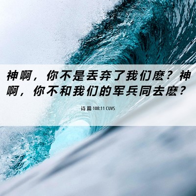 Picture 06 - 诗 篇 108:11 CUVS - 神 啊 ， 你 不 是 丢 弃 了 我 们 麽 - Bible Verse Picture