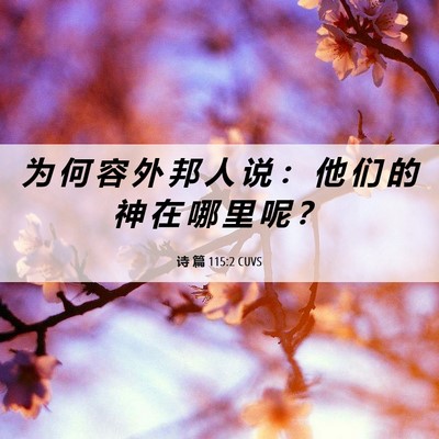 Picture 06 - 诗 篇 115:2 CUVS - 为 何 容 外 邦 人 说 ： 他 们 的 神 - Bible Verse Picture