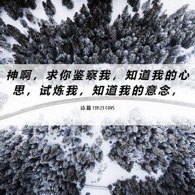 Picture 06 - 诗 篇 139:23 CUVS - 神 啊 ， 求 你 鉴 察 我 ， 知 道 我 - Bible Verse Picture