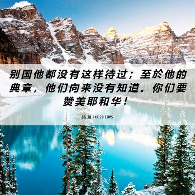 Picture 06 - 诗 篇 147:20 CUVS - 别 国 他 都 没 有 这 样 待 过 ； 至 - Bible Verse Picture