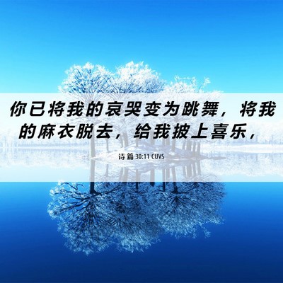 Picture 06 - 诗 篇 30:11 CUVS - 你 已 将 我 的 哀 哭 变 为 跳 舞 ， - Bible Verse Picture