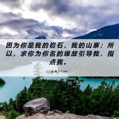 Picture 06 - 诗 篇 31:3 CUVS - 因 为 你 是 我 的 岩 石 ， 我 的 山 - Bible Verse Picture