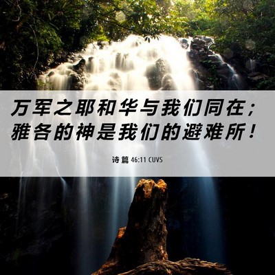 Picture 06 - 诗 篇 46:11 CUVS - 万 军 之 耶 和 华 与 我 们 同 在 ； - Bible Verse Picture