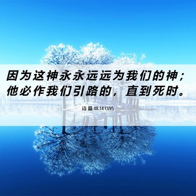Picture 06 - 诗 篇 48:14 CUVS - 因 为 这 神 永 永 远 远 为 我 们 的 - Bible Verse Picture