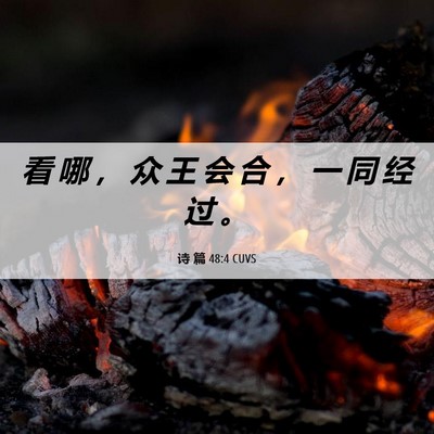 Picture 06 - 诗 篇 48:4 CUVS - 看 哪 ， 众 王 会 合 ， 一 同 经 过 - Bible Verse Picture