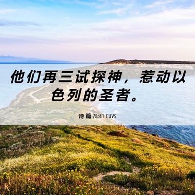Picture 06 - 诗 篇 78:41 CUVS - 他 们 再 三 试 探 神 ， 惹 动 以 色 - Bible Verse Picture