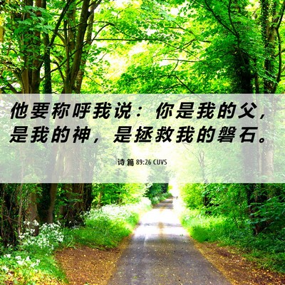 Picture 06 - 诗 篇 89:26 CUVS - 他 要 称 呼 我 说 ： 你 是 我 的 父 - Bible Verse Picture